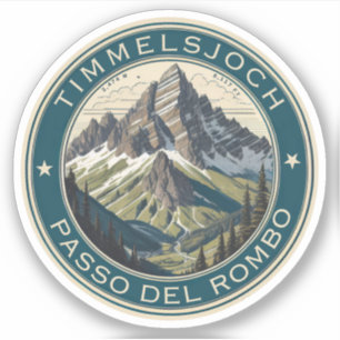 Pegatina Timmelsjoch - paso del rombo viaje en moto