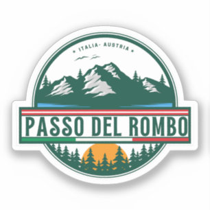 Pegatina Timmelsjoch - viaje en moto passo del rombo