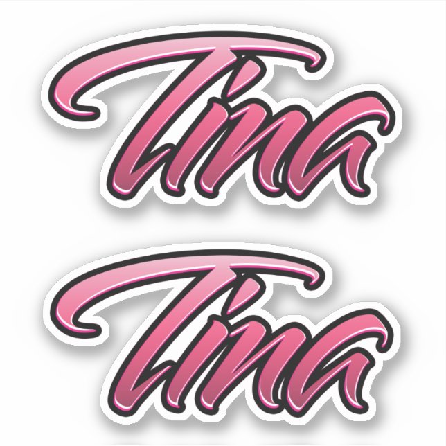 Pegatina Tina faded pink Aufkleber Sticker Stickerset (Anverso)