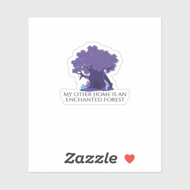 Pegatina Tinta de Whimsigog - Bosques místicos, lunas y mag (Hoja)