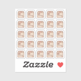 Pegatina Tiny latte shipping box planner