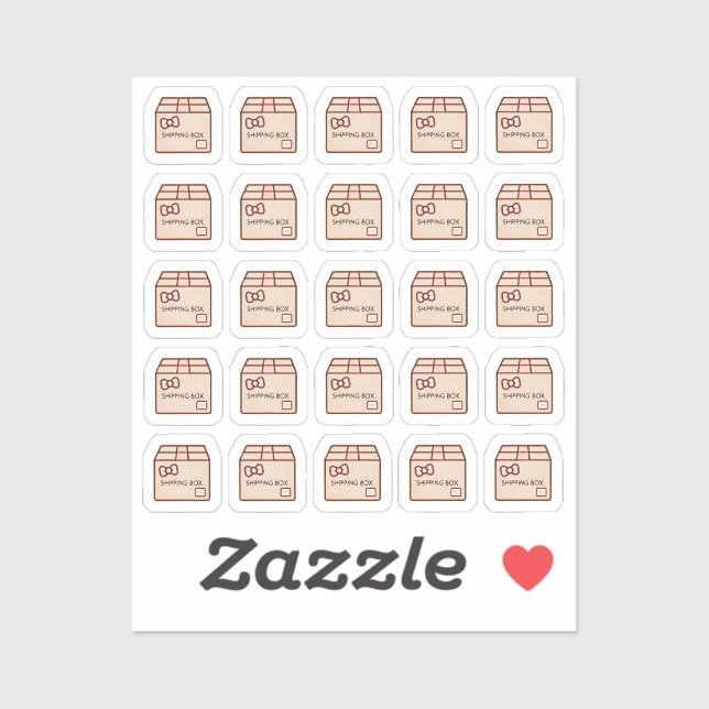 Pegatina Tiny latte shipping box planner (Hoja)
