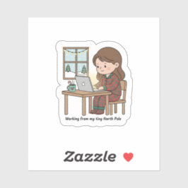 Pegatina Tiny North Pole Home Office – Funny Christmas