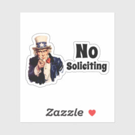 Pegatina Tío Sam dice que no se solicite