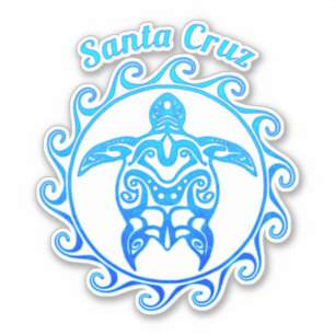 Pegatina Típica Tribal del Océano Azul Santa Cruz