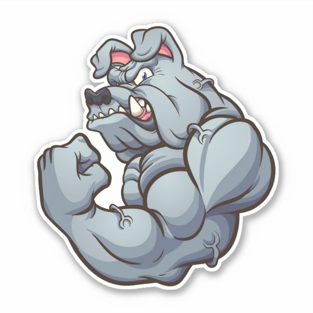 Pegatina Tipo duro - Bulldog (Anverso)