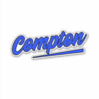 Tipografía azul de Compton California