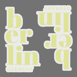 Pegatina Tipografía de Alemania en Berlín