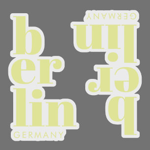 Pegatina Tipografía de Alemania en Berlín