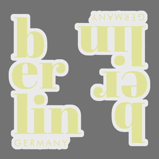 Pegatina Tipografía de Alemania en Berlín (Subido por el creador)