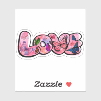 Pegatina Tipografía de Amor Floral 