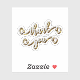 Pegatina Tipografía de oro moderna gracias 