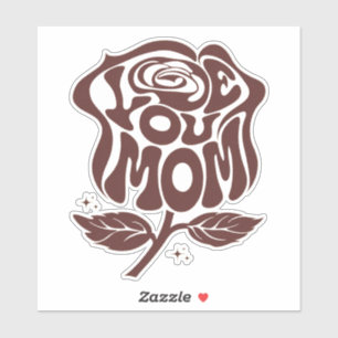 Pegatina Tipografía de Rosa Ama a Mamá