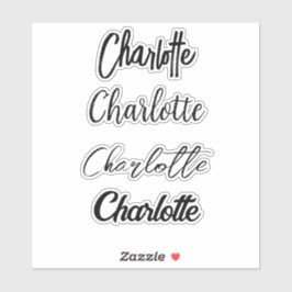 Pegatina Tipografía del guión del personalizado Nombre negr