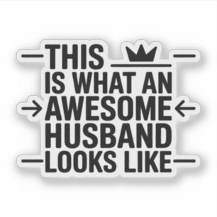 Pegatina Tipografía Gráfica Marido Impresionante