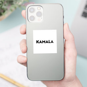 Pegatina Tipografía moderna de Kamala blanco minimalista