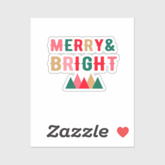 Pegatina Tipografía negrita verde rojo y marrón