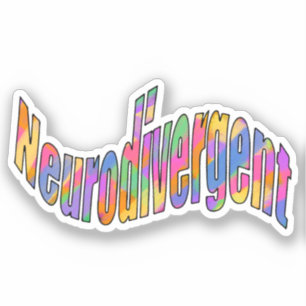 Pegatina Tipografía neurodivergente Conciencia sobre la neu