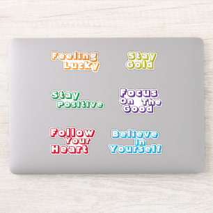 Pegatina Tipografía Retro Personalizada Cute Vibrante Posit