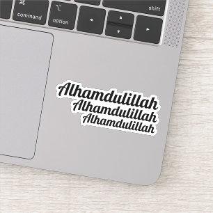 Pegatina Tipografía triple de Alhamdulillah