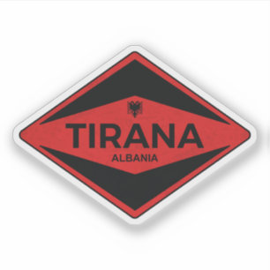 Pegatina Tirana Albania Vintage