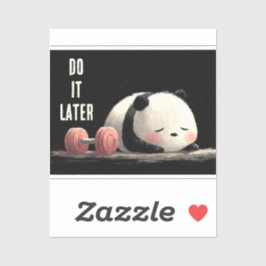Pegatina Tired Panda Gym – Cute Funny Workout Art