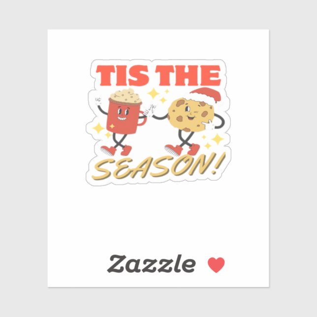 Pegatina Tis The Season Christmas Retro Characters (Hoja)