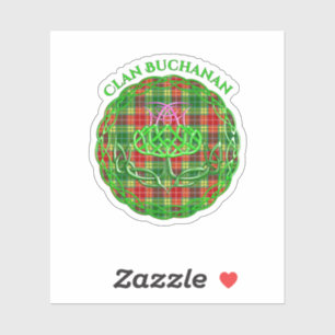 Pegatina Tistle Celta de Buchanan Scottish Tartán