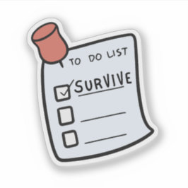 Pegatina To-Do List: Survive 
