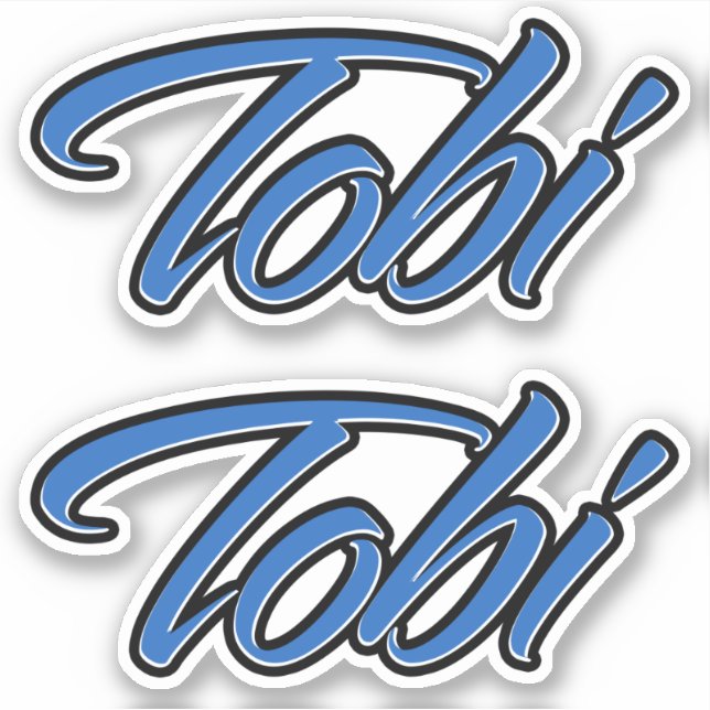 Pegatina Tobi Name blue Aufkleber Sticker Stickerset (Anverso)