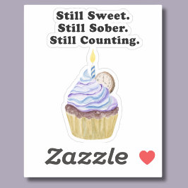 Pegatina Todavía Dulce. Todavía Sobrio. Aún Contando. Sobri