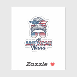Pegatina Todo diseño vectorial de Nana Patriótica Americana