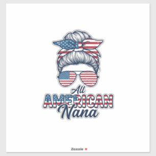 Pegatina Todo diseño vectorial de Nana Patriótica Americana