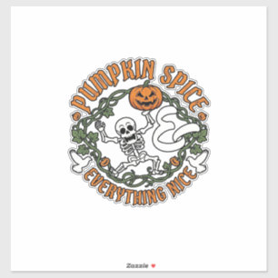 Pegatina Todo lo Bueno de Especias de Calabaza Halloween Es