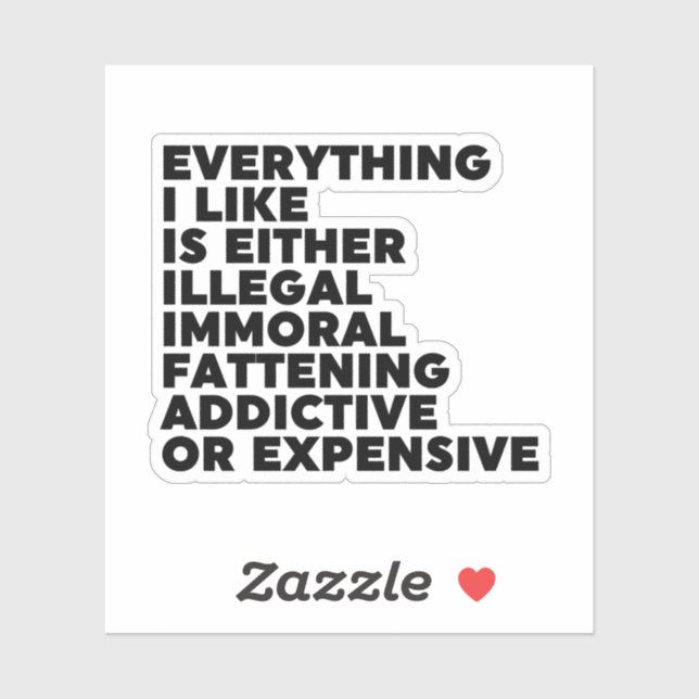 Pegatina Todo lo que me gusta (Hoja)