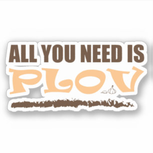 Pegatina ¡Todo lo que necesitas es Plov! Comida uzbeka, aze