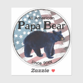 Pegatina Todo Papá Oso Americano 