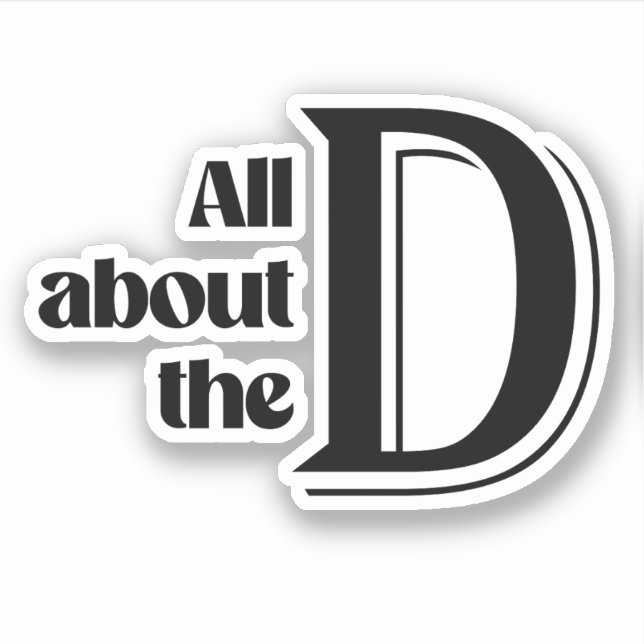 Pegatina Todo sobre la D (Anverso)
