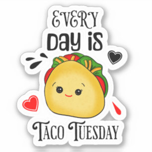 Pegatina Todos los días es martes de tacos