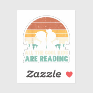 Pegatina Todos los niños están leyendo el libro de lectura 