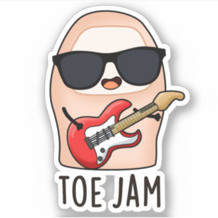 Pegatina Toe Jam Funny Big Toe Music Pun