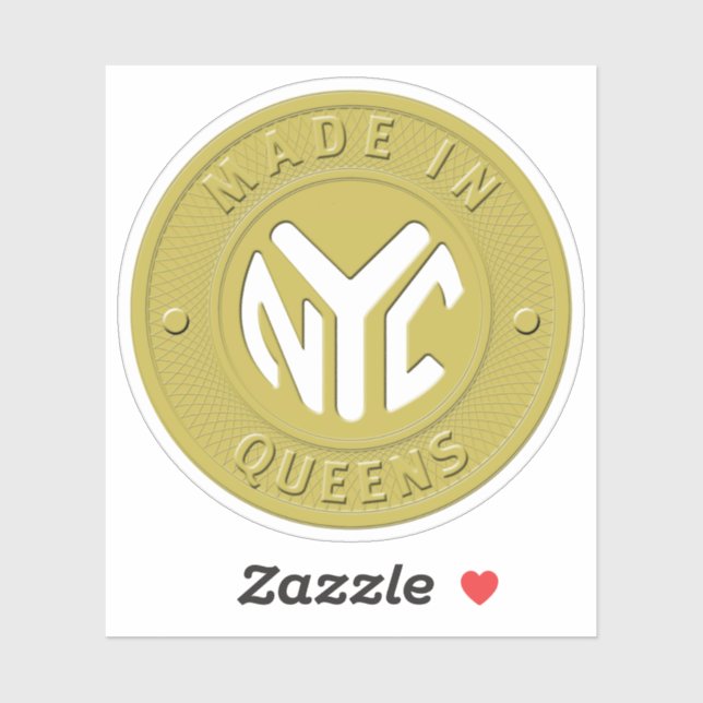 Pegatina Token Hecho en Queens (Hoja)