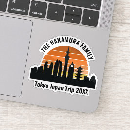 Pegatina Tokyo Japón: Viaje de Personalizado Sunset - Lapto