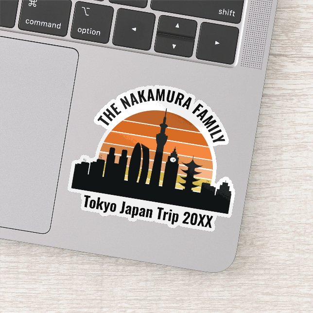 Pegatina Tokyo Japón: Viaje de Personalizado Sunset - Lapto (Detalle)