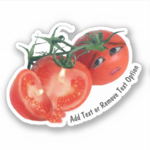 Pegatina Tomate Cherry Preocupado
