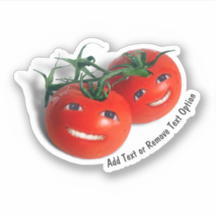Pegatina Tomates Cherry Sonrientes