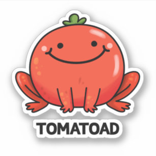 Pegatina Tomatoad Funny Tomato Toad Pun