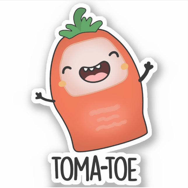 Pegatina Tomatoe Funny Tomato Pun (Anverso)