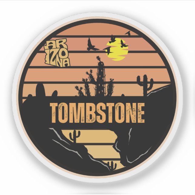 Pegatina Tombstone, Arizona (Anverso)