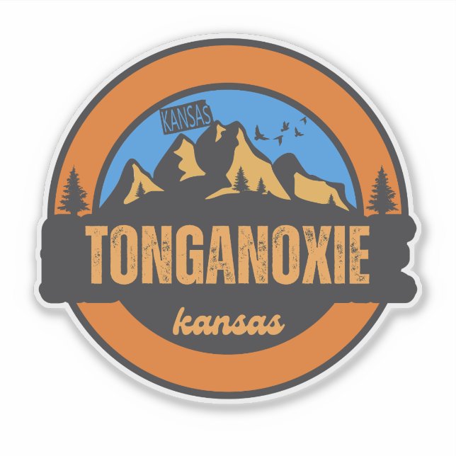 Pegatina Tonganoxie, Kansas (Anverso)